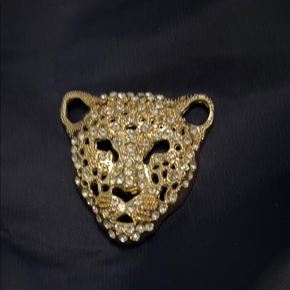 Leopard or Lion Rhinestone Navy Bag with Adjustable Straps. - Picture 2 of 7